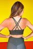 SSYS Hunter Houndstooth Butter Criss Cross Back Sports Bra *FINAL SALE*