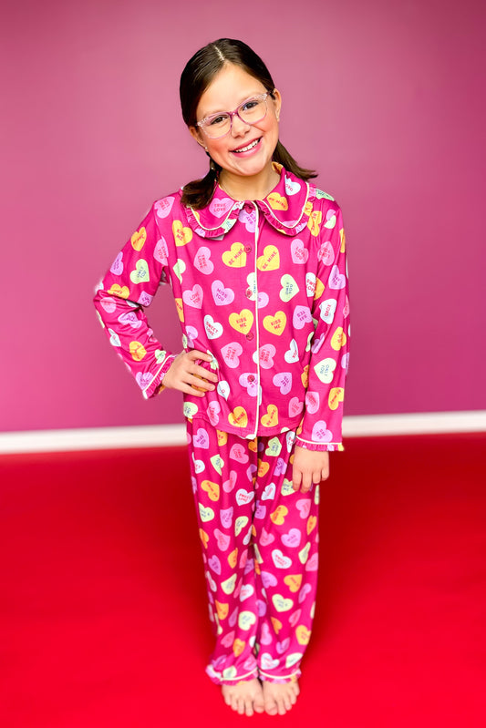 SSYS Kids Millie Long Sleeve Hearts Pajamas Set