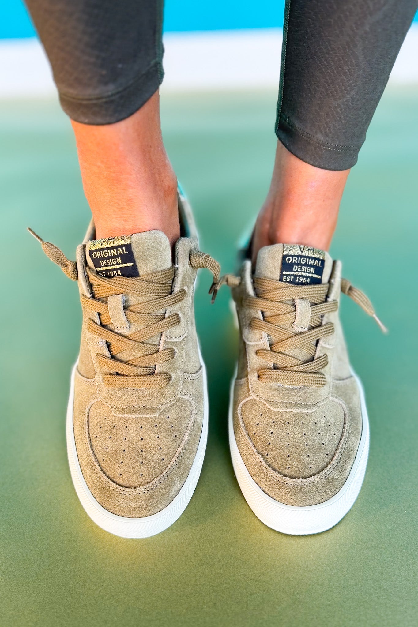 Vintage Havana Olive Suede Sneakers