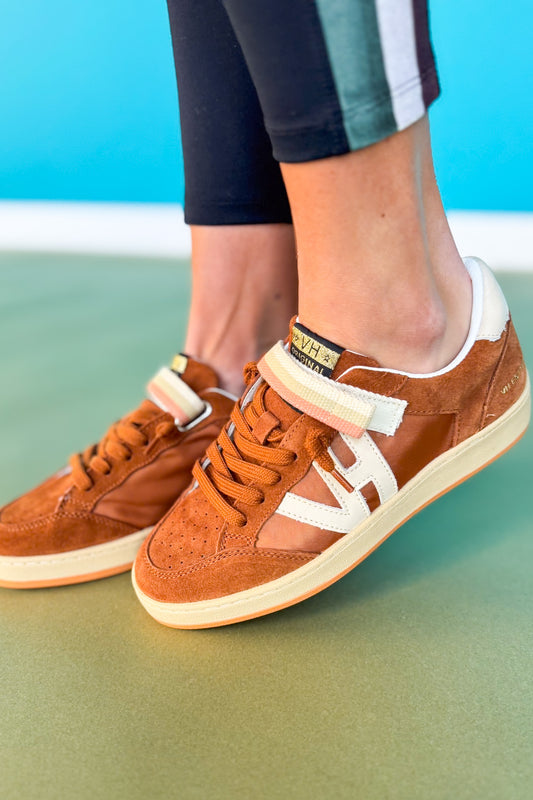 Vintage Havana Chestnut Suede Strap Detail Sneakers *FINAL SALE*