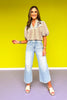 Vervet High Rise Two Button Waist Crop Wide Leg Jeans