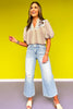 Vervet High Rise Two Button Waist Crop Wide Leg Jeans