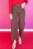 Mica High Rise Crop Wide Leg Patch Pocket Animal Jeans