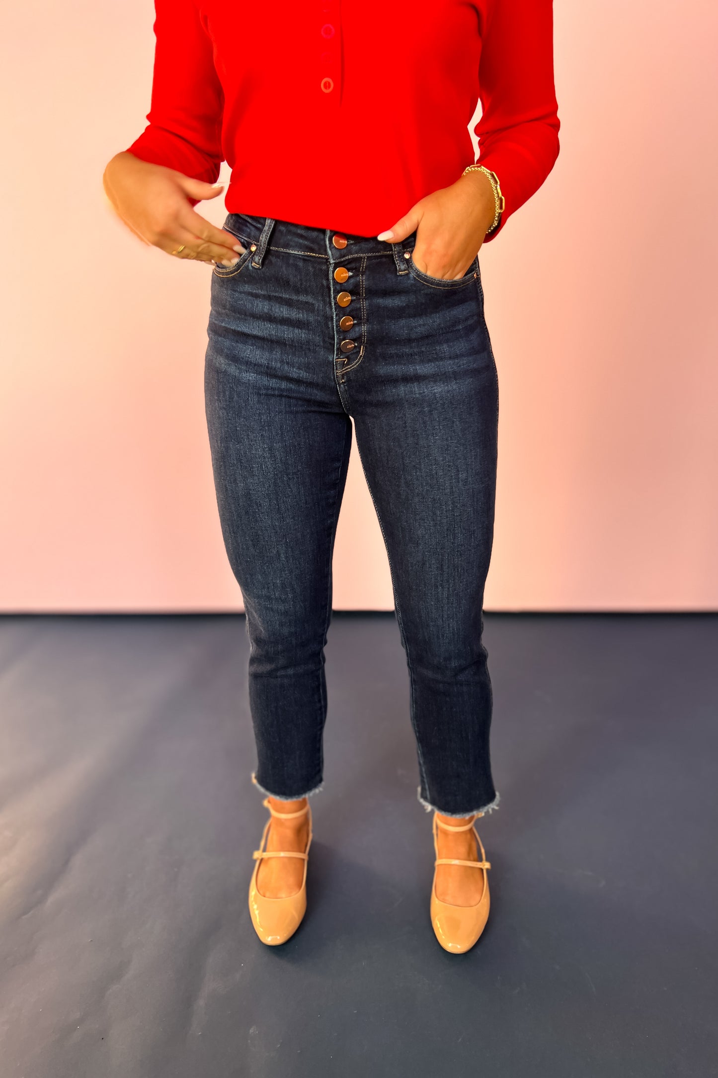 Mica Side Panel Detail Crop Jeans *FINAL SALE*