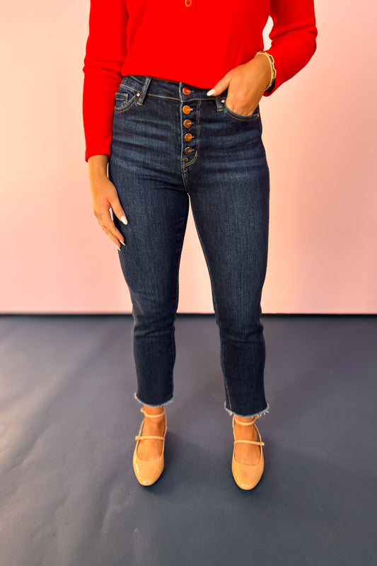 Mica Side Panel Detail Crop Jeans *FINAL SALE*