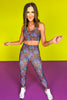 SSYS Black Abstract Floral Compression High Waist Leggings, SSYS the label, SSYS athlesiure, matching leggings set, matching set, workout set, on trend wokrout set, lounge wear, workout wear, comfy set, cute set, SSYS by mallory fitzsimmons