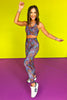 SSYS Black Abstract Floral Compression High Waist Leggings, SSYS the label, SSYS athlesiure, matching leggings set, matching set, workout set, on trend wokrout set, lounge wear, workout wear, comfy set, cute set, SSYS by mallory fitzsimmons