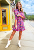 SSYS Phoebe Smocked Long Sleeve Dress In Dark Floral