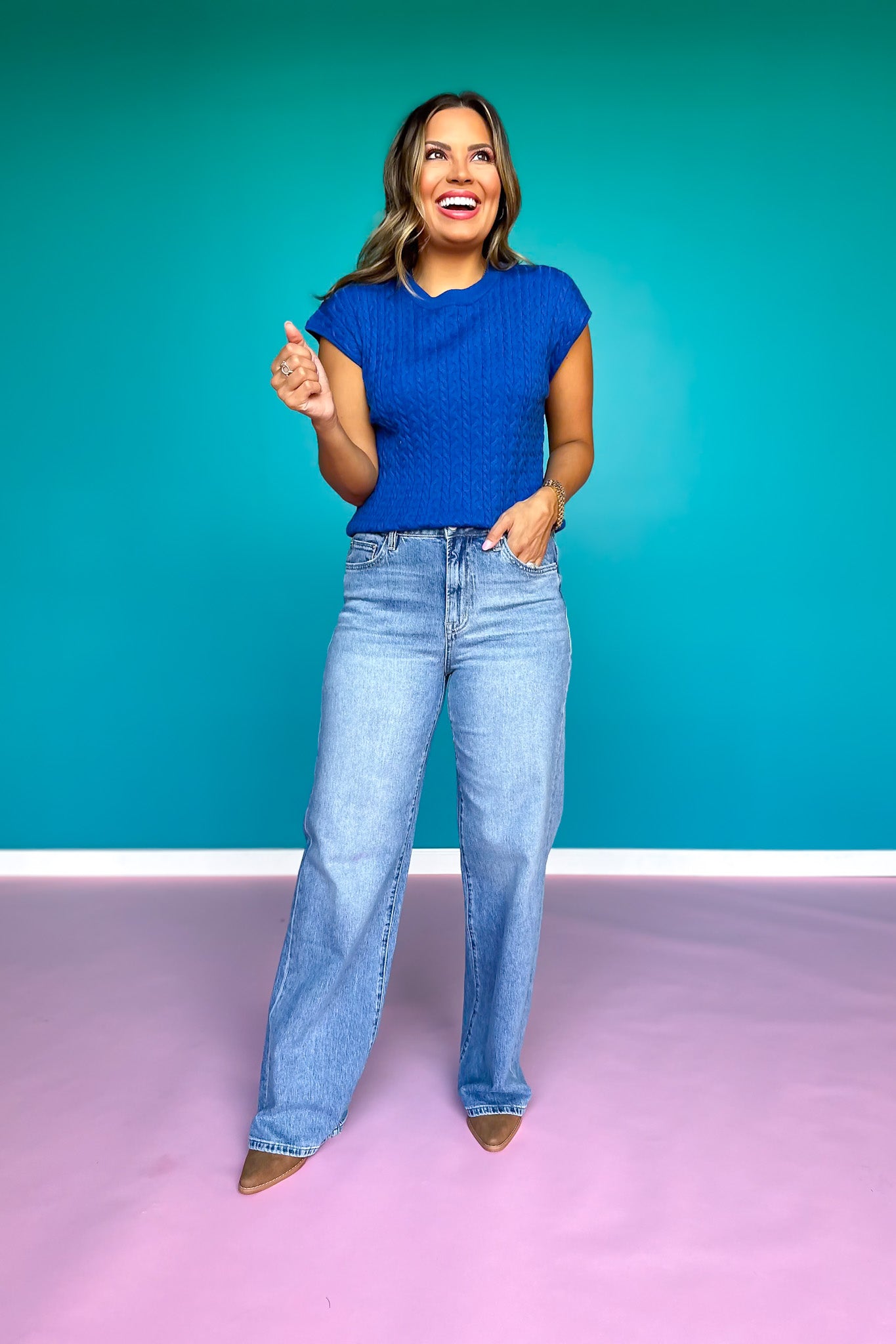 Mica Super High Rise Wide Leg Jeans