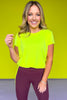 SSYS Lime Honeycomb Short Sleeve Active Top, workout top, breathable, basics, athleisure, comfortable, exclusive design, ssys by mallory fitzsimmons