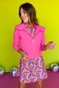 SSYS The Lucy Lightweight Full Zip In Dark Pink, Ssys athlesiure, athleisure, elevated athleisure, signature jacket, must have active jacket , athletic jacket, athletic style, mom style, shop style your senses by mallory fitzsimmons, ssys by mallory fitzsimmons