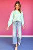 SSYS Merritt Mock Neck Sweater In Aqua