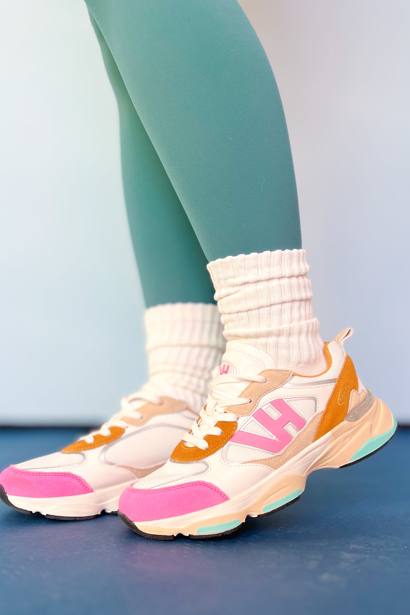 White Chunky Knit Socks