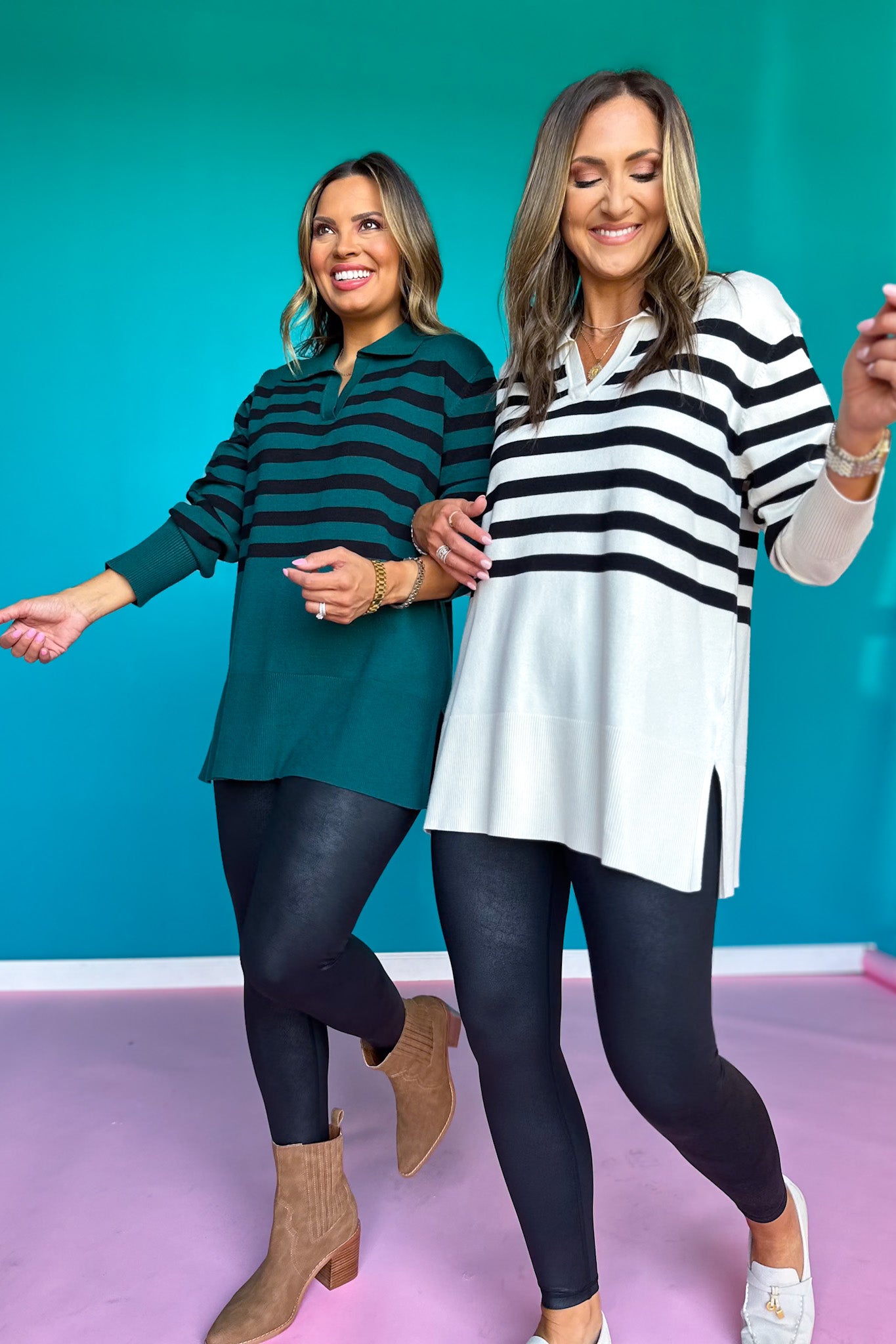 SSYS Lauren Stripe Knit Top In Ivory