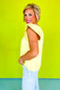 Yellow V Neck Ruffled Sleeve Top, ssys by mallory fitzsimmons