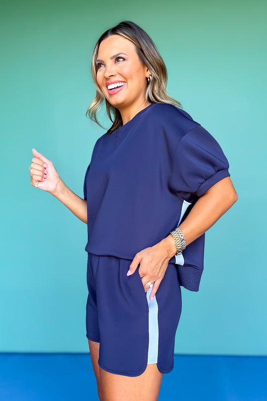 SSYS Scuba Inset Shorts In Navy