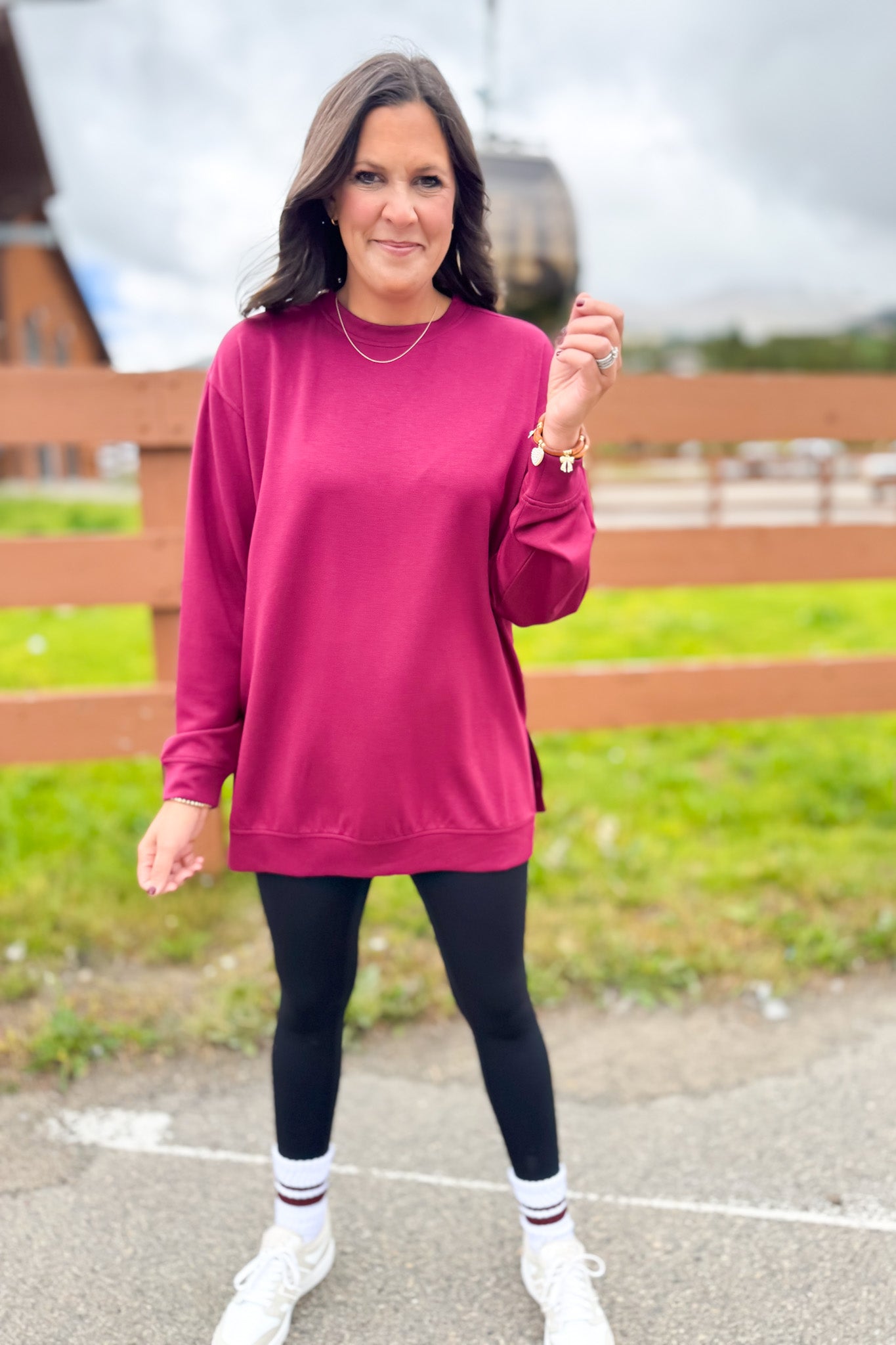 SSYS Lilly Air Sweatshirt In Maroon