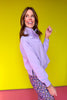 SSYS Cropped Natalie Pullover In Lilac