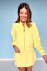 SSYS Evelyn Scuba Crew Neck Zip Jacket In Butter Yellow