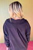 Black Peter Pan Collar Button Up High Low Hem Top *FINAL SALE*