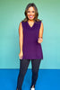 SSYS V Neck Sleeveless Air Tent Top In Plum