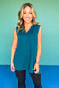 SSYS V Neck Sleeveless Air Tent Top In Teal