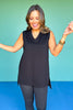 SSYS V Neck Sleeveless Air Tent Top In Black