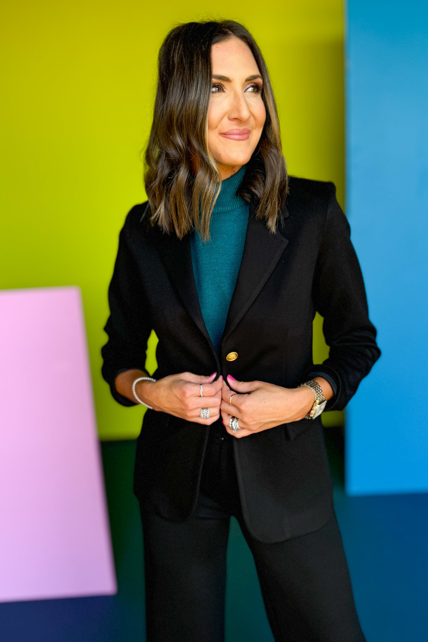 SSYS The Mackenzie Air Blazer In Black, ssys fall collection, ssys fall, fall style, fall outfit, must have fall, elevated fall, mom style, office style, office outfit, fall blazer, elevated blazer, ssys blazer, ssys by mallory fitzsimmons