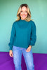 SSYS Merritt Mock Neck Sweater In Emerald Jade