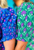 SSYS Maren Smocked Short Sleeve Dress In Green Tulip