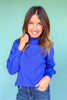 SSYS Merritt Mock Neck Sweater In Royal