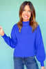 SSYS Merritt Mock Neck Sweater In Royal