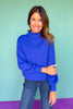 SSYS Merritt Mock Neck Sweater In Royal