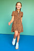SSYS Kids Lainey Dress In Dark Tan Animal