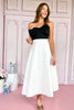 Black Woven Strapless Bow Bodice Full Skirt Midi Dress *FINAL SALE*