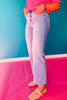 Lovervet By Vervet Tummy Control High Rise Crop Wide Leg Jeans