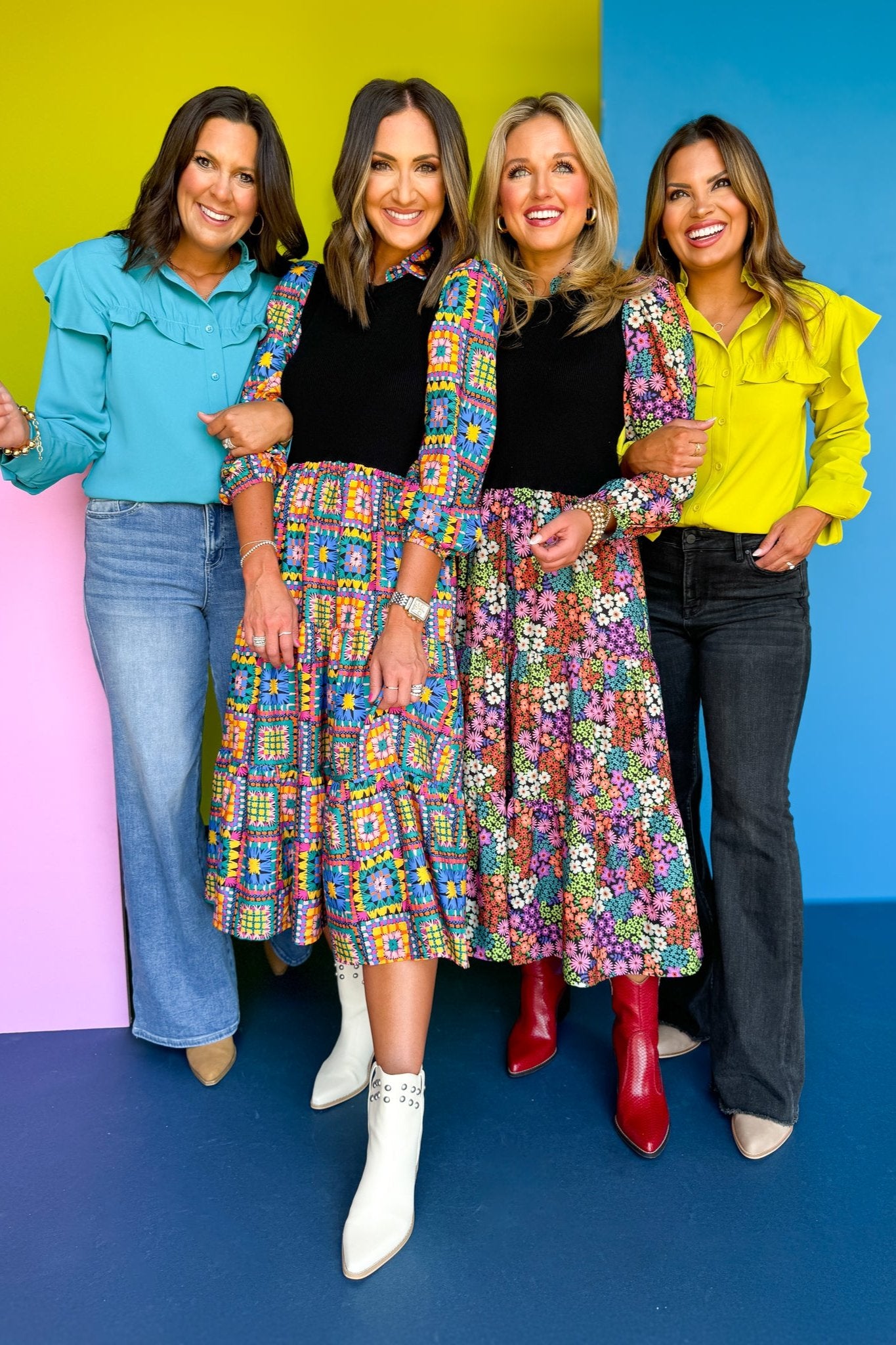 SSYS The Hillary Black Knit Top Ditsy Floral Midi Dress, ssys fall collection, ssys fall, fall style, fall outfit, must have fall, elevated fall, mom style, office style, office outfit, fall dress, elevated dress, ssys dress, ssys by mallory fitzsimmons
