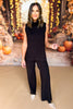 SSYS The Lynn Sleeveless Mock Neck Wide Leg Pants Knit Set In Black, perfect set, luxe fabric set, cozy set, perfect fall set, must have set, elevated basics, fall basics, SSYS the label by mallory fitzsimmons