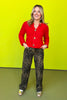 Brown Animal Print Denim Pants *FINAL SALE*
