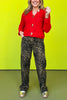Brown Animal Print Denim Pants *FINAL SALE*
