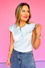 SSYS Sleeveless Solid Pippa Top In Light Blue *FINAL SALE*