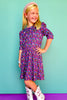 SSYS Kids Emma Jean Printed Twirl Dress In Purple Floral