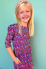 SSYS Kids Emma Jean Printed Twirl Dress In Purple Floral