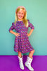 SSYS Kids Emma Jean Printed Twirl Dress In Purple Floral