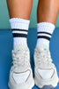 SSYS White Hunter Stripe Chunky Knit Socks