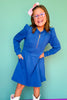 SSYS Kids Lainey Long Sleeve Dress In Royal