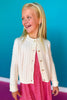 SSYS Kids Lizzy Cable Knit Cardigan In Ivory