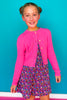 SSYS Kids Lizzy Cable Knit Cardigan In Bubblegum