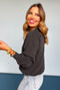 black Washed Ribbed Knit Accent Sweatshirt, must have sweat shirt, perfect fall top, must have fall top, elevated basic top, elevated everyday wear top, easy to wear top, cozy fall top, comfy fall top, SSYS by mallory fitsimmons