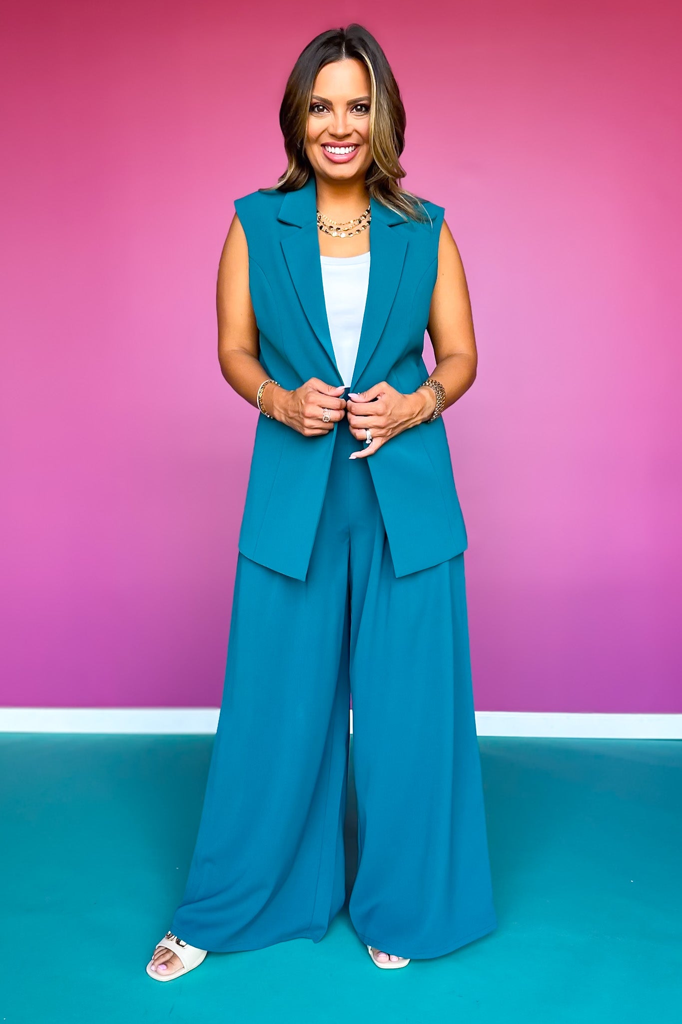 SSYS Jules Vest In Teal